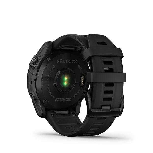 Garmin Fenix 7X, Solar Saph,Black Ti W/Black Silicone Band