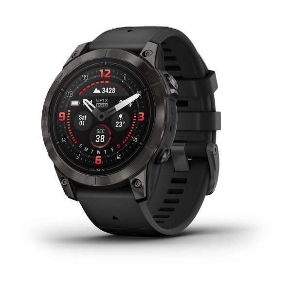 Garmin Epix Pro Gen 2 Sapphire-Carbon Gray Dlc Ti W/Black Band-47Mm