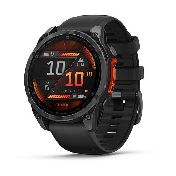 Garmin Fenix 8 47Mm, Glass/Ss, Slate Gray Steel/Black, Blk Bnd, Sea (Amoled)