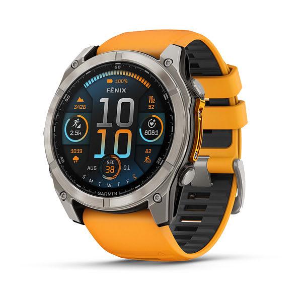 Garmin Fenix 8 51Mm, Saph, Ti/Bare/Graphite/Orange, Sea (Amoled Sapphire)