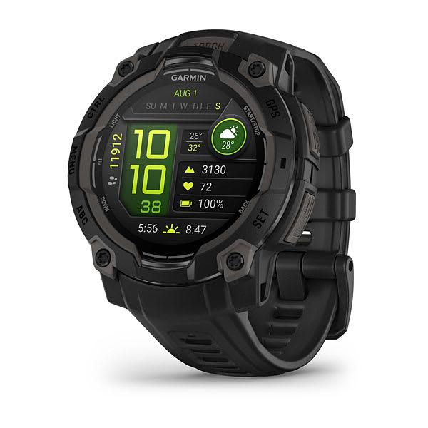 Garmin Instinct 3 45mm-AMOLED-Black Bezel with Black Band