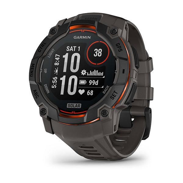 Garmin Instinct 3 50mm-Solar-Black Bezel with Charcoal Band