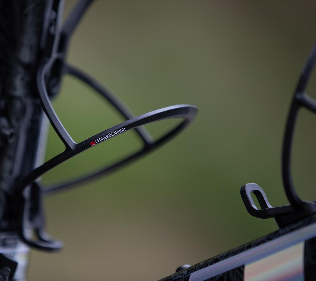 Elite Bottlecage Custom Race Plus Black Glossy - Blue Graphic