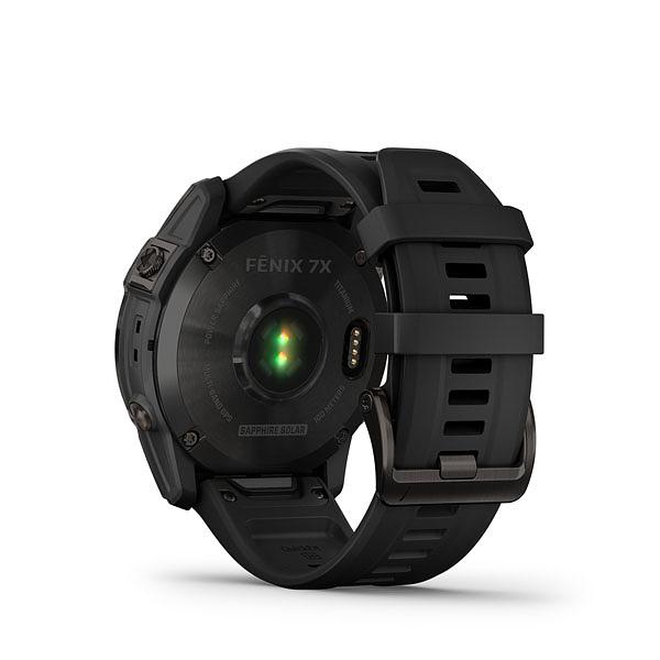Garmin Fenix 7X Solar,Saph,Carbon Gray Ti W/Metal Band (Comes With One Extra Black Silicon Band Foc)