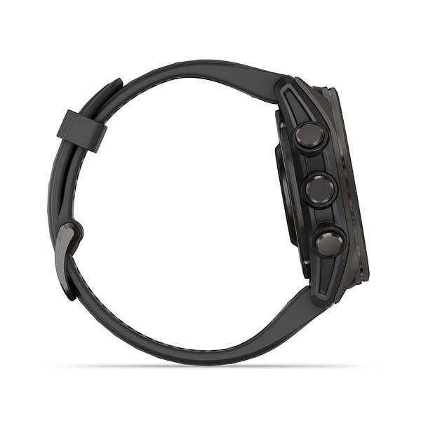 Garmin Fenix 8 43Mm,Saph,Crbn Gryti/Blk, Blk/Pebble Gray Bnd,Sea (Amoled Sapphire)