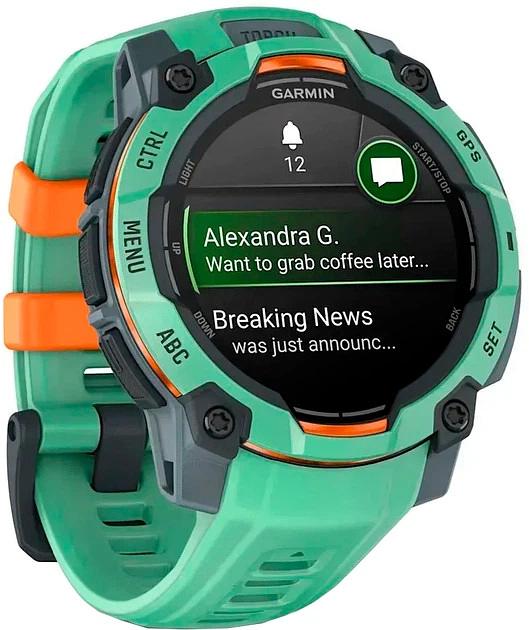 Garmin Instinct 3 45mm-AMOLED-Neo Tropic Bezel w/Neo Tropic Band
